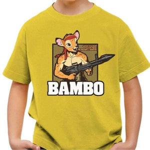 T-shirt enfant geek - Bambo Bambi - Couleur Jaune - Taille 4 ans