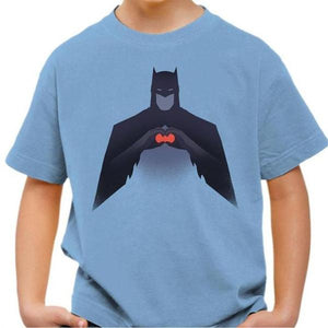 T-shirt enfant geek - Batman Love - Couleur Ciel - Taille 4 ans