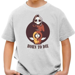 T-shirt enfant geek - Born To Die - Couleur Blanc - Taille 4 ans