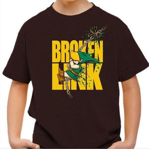 T-shirt enfant geek - Broken Link - Couleur Chocolat - Taille 4 ans
