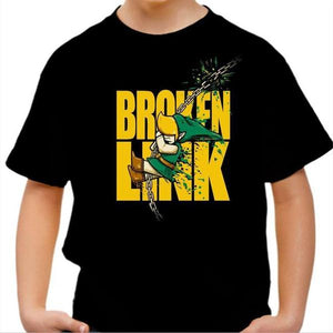 T-shirt enfant geek - Broken Link - Couleur Noir - Taille 4 ans