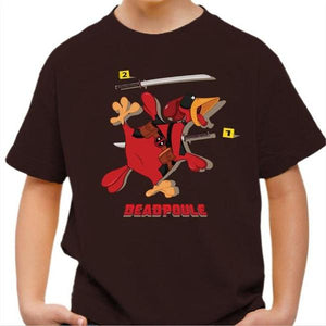 T-shirt enfant geek - Deadpoule - Couleur Chocolat - Taille 4 ans
