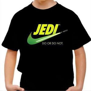 T-shirt enfant geek - Do or do not - Couleur Noir - Taille 4 ans