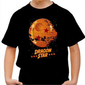 T-shirt enfant geek - Dragon Star - Couleur Noir - Taille 4 ans
