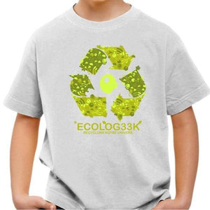 T-shirt enfant geek - Ecolog33k - Couleur Blanc - Taille 4 ans