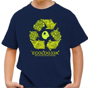 T-shirt enfant geek - Ecolog33k - Couleur Bleu Nuit - Taille 4 ans