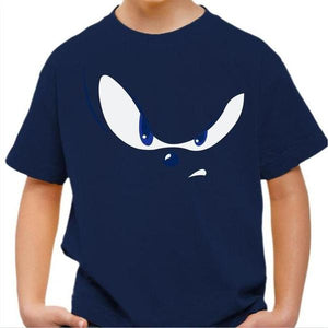T-shirt enfant geek - Eyes of the Sonic - Couleur Bleu Nuit - Taille 4 ans