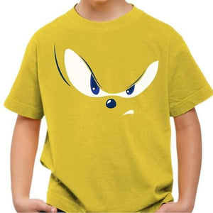 T-shirt enfant geek - Eyes of the Sonic - Couleur Jaune - Taille 4 ans