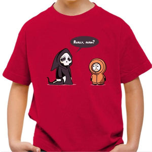 T-shirt enfant geek - Friends Forever - Couleur Rouge Vif - Taille 4 ans