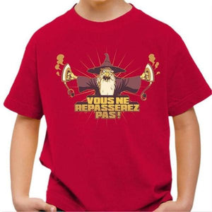 T-shirt enfant geek - Furious Gandalf - Couleur Rouge Vif - Taille 4 ans