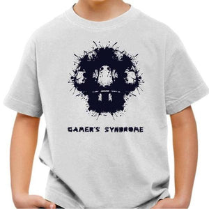 T-shirt enfant geek - Gamer's Syndrom - Couleur Blanc - Taille 4 ans