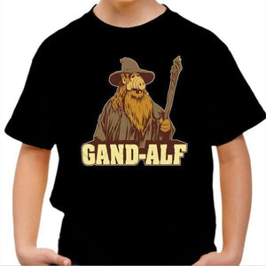 T-shirt enfant geek - Gandalf Alf - Couleur Noir - Taille 4 ans