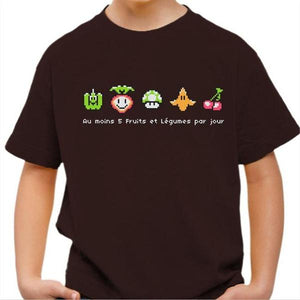 T-shirt enfant geek - Geek Food - Couleur Chocolat - Taille 4 ans