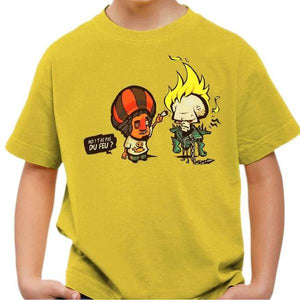 T-shirt enfant geek - Ghost Rider - Couleur Jaune - Taille 4 ans