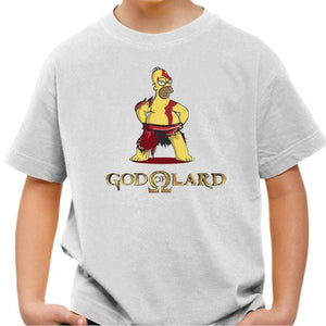 T-shirt enfant geek - God Of Lard - Couleur Blanc - Taille 4 ans