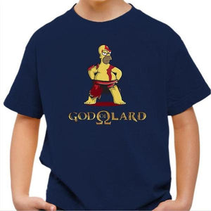 T-shirt enfant geek - God Of Lard - Couleur Bleu Nuit - Taille 4 ans
