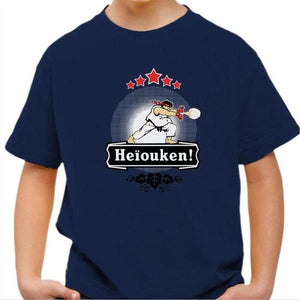 T-shirt enfant geek - Heiouken ! - Couleur Bleu Nuit - Taille 4 ans