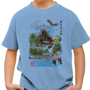 T-shirt enfant geek - Hero's Awakening - Couleur Ciel - Taille 4 ans