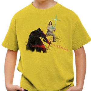 T-shirt enfant geek - Holy Wars - Couleur Jaune - Taille 4 ans