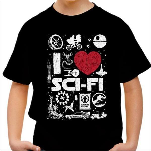T-shirt enfant geek - I love Sci-Fi