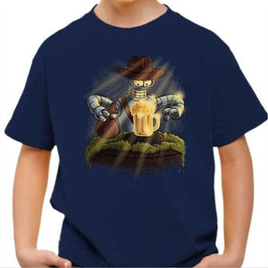 T-shirt enfant geek - Indiana Bender - Couleur Bleu Nuit - Taille 4 ans