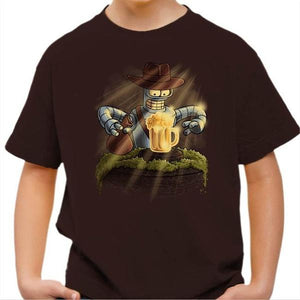 T-shirt enfant geek - Indiana Bender - Couleur Chocolat - Taille 4 ans