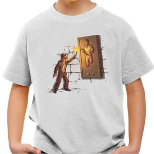 T-shirt enfant geek - Indiana Carbonite - Couleur Blanc - Taille 4 ans