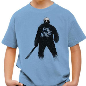 T-shirt enfant geek - Jason Hugs - Couleur Ciel - Taille 4 ans