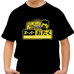 T-shirt enfant geek - Kampai les Otakus ! - Couleur Noir - Taille 4 ans