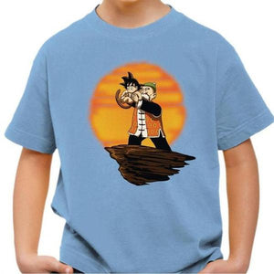 T-shirt enfant geek - King Goku Dragon ball - Couleur Ciel - Taille 4 ans