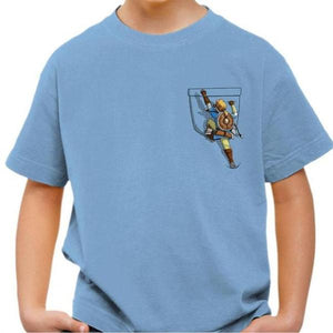 T-shirt enfant geek - Link Climbing - Couleur Ciel - Taille 4 ans