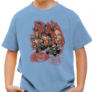 T-shirt enfant geek - Mad Kart - Couleur Ciel - Taille 4 ans
