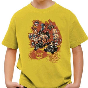 T-shirt enfant geek - Mad Kart - Couleur Jaune - Taille 4 ans
