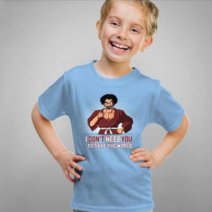 T-shirt enfant geek - Mister Satan - Couleur Ciel - Taille 4 ans