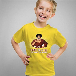 T-shirt enfant geek - Mister Satan - Couleur Jaune - Taille 4 ans