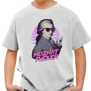 T-shirt enfant geek - Mozart Fucker - Couleur Blanc - Taille 4 ans