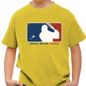 T-shirt enfant geek - Negan Major League - Couleur Jaune - Taille 4 ans