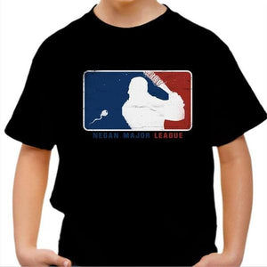 T-shirt enfant geek - Negan Major League - Couleur Noir - Taille 4 ans