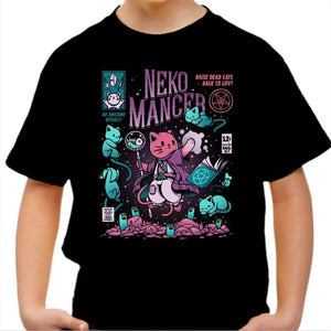 T-shirt enfant geek - Nekomancer - Couleur Noir - Taille 4 ans