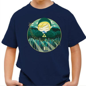 T-shirt enfant geek - Ocarina Song - Couleur Bleu Nuit - Taille 4 ans