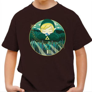 T-shirt enfant geek - Ocarina Song - Couleur Chocolat - Taille 4 ans