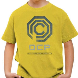 T-shirt enfant geek - Robocop - OCP - Couleur Jaune - Taille 4 ans