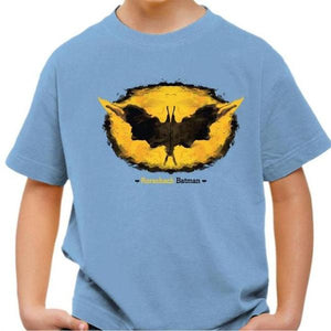 T-shirt enfant geek - Rorschach Batman - Couleur Ciel - Taille 4 ans