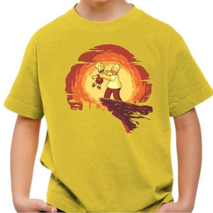 T-shirt enfant geek - Simpson King - Couleur Jaune - Taille 4 ans