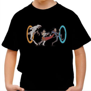T-shirt enfant geek - Stranger Portal - Couleur Noir - Taille 4 ans