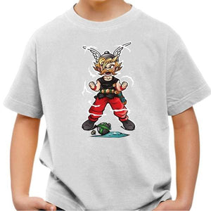 T-shirt enfant geek - Super Gaulois ! - Couleur Blanc - Taille 4 ans