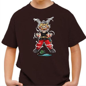 T-shirt enfant geek - Super Gaulois ! - Couleur Chocolat - Taille 4 ans