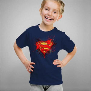 T-shirt enfant geek - Superman - Couleur Bleu Nuit - Taille 4 ans