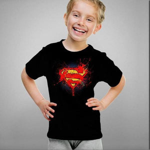 T-shirt enfant geek - Superman - Couleur Noir - Taille 4 ans