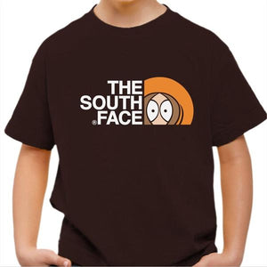 T-shirt enfant geek - The south Face - Couleur Chocolat - Taille 4 ans